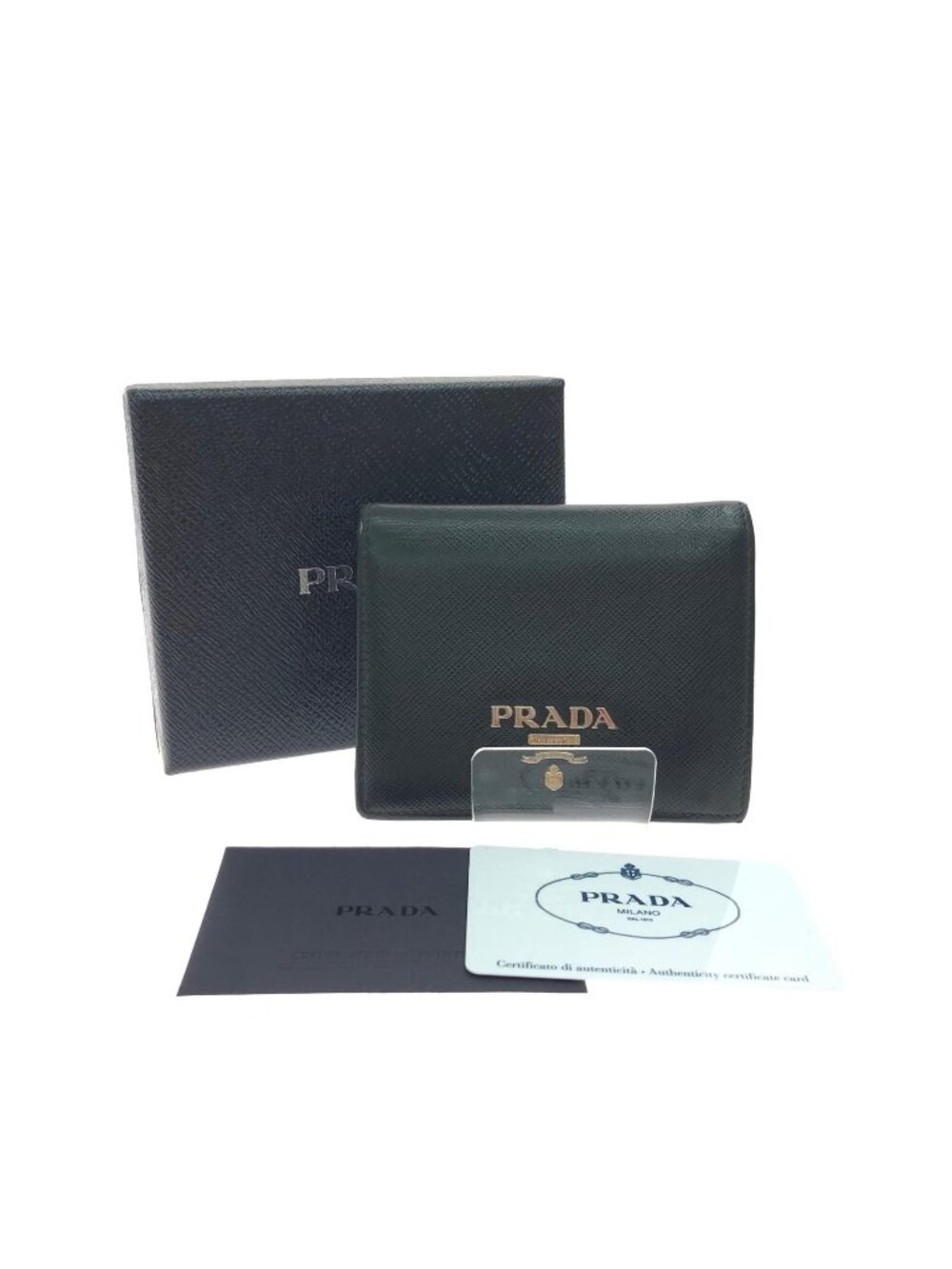 Prada Bifold Wallet Saffiano Leather Black